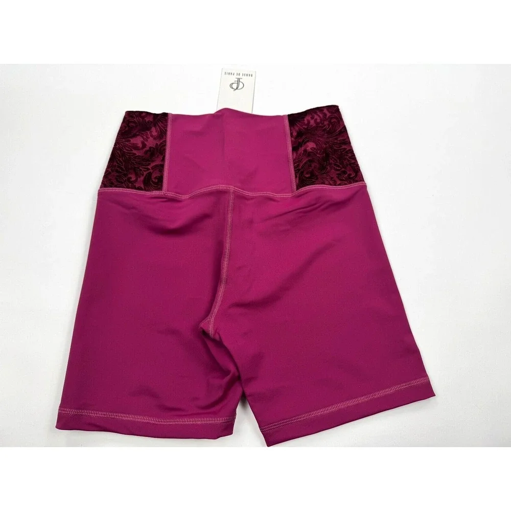 Dance De Paris 2 Pc Valentina Shorts & Crop Top Claret Girl 12 NWT Stretch Nylon